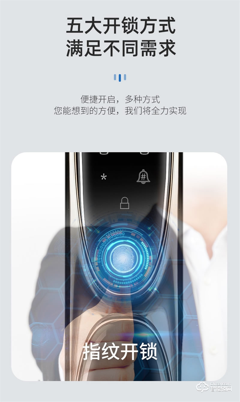超人智能锁Q6-M 360°任意角度识别