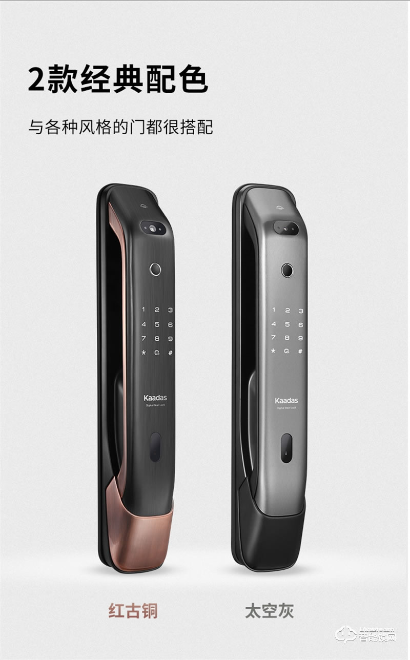凯迪仕K20-F 3D人脸识别指纹锁家用防盗门锁