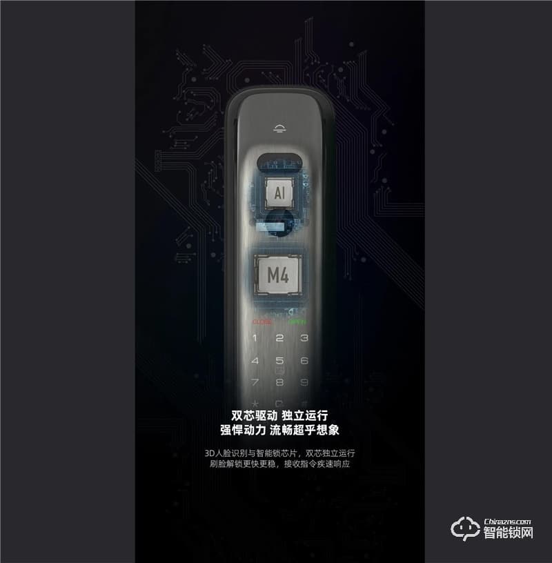 凯迪仕智能锁K20 Max 可视猫眼智能锁室内大屏