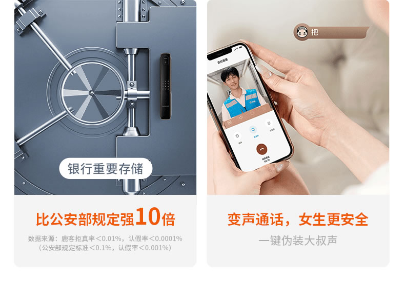 鹿客指静脉s50m密码锁 电子锁家用防盗门锁