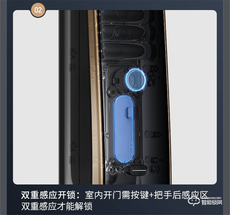 鹿客S50全自动智能锁 指静脉智能门锁家用电子锁