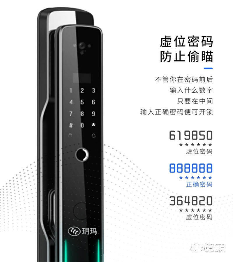 玥玛防盗门智能指纹锁A7 全自动电子门锁