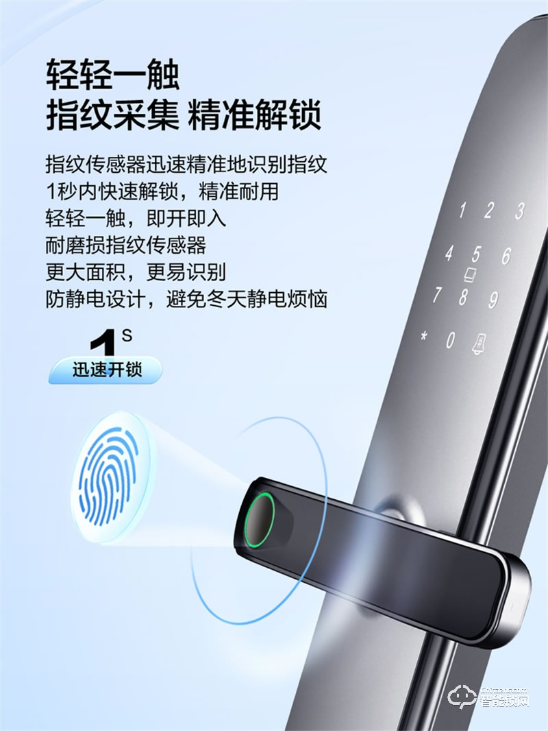 松下指纹锁家用儿童入户防盗门密码磁卡锁
