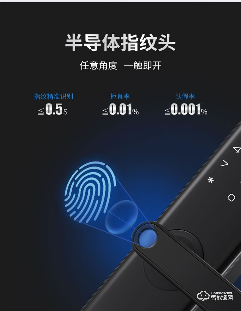 松下3系指纹锁 十大品牌玻璃门木门密码锁