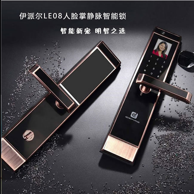 伊派尔人脸掌静脉智能锁 人脸识别智能锁