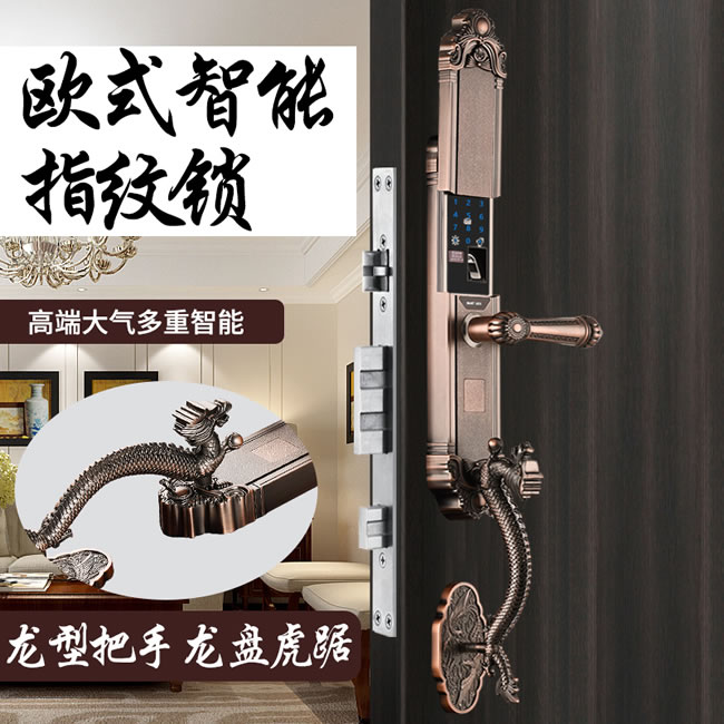 幻侣智能锁 龙头别墅门全自动双开门智能密码锁