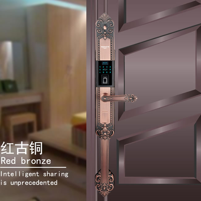 沃德浮智能锁 V08全自动别墅入户大门指纹锁