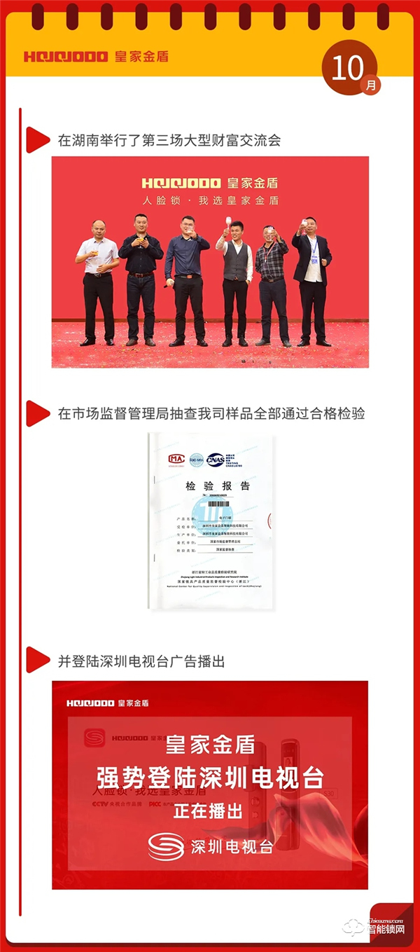 皇家金盾人脸锁2020年大事记