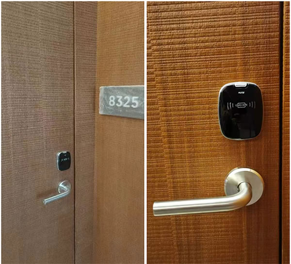 泰州逸安大酒店，搭配科裕分体式智能门锁，好看实用