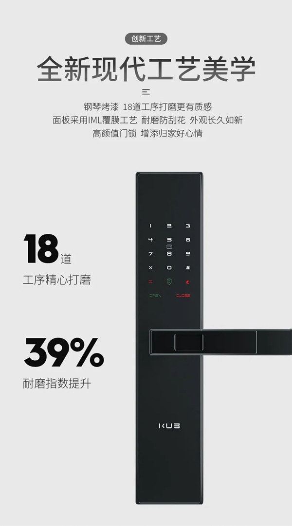 引领行业新变革！KUB-KX9，全球首款把手滑盖智能锁震撼首发！