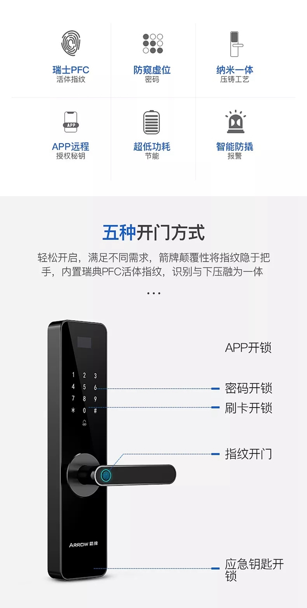 箭牌智能科技智能锁精于芯工于型，让家庭更安全