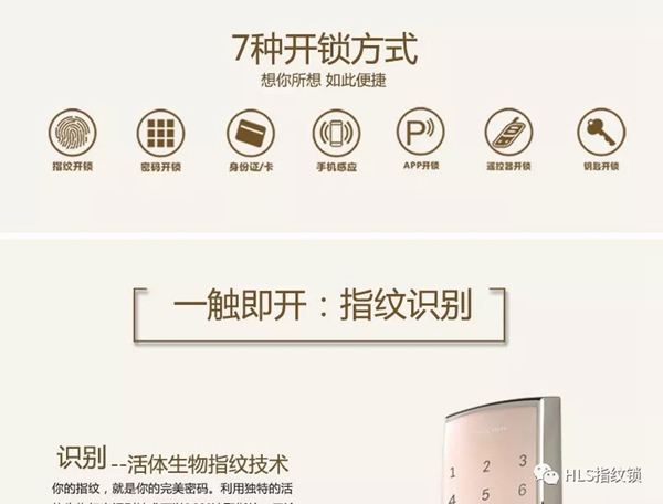 豪力士D0755F-香槟金万能互换智能锁向你奔来