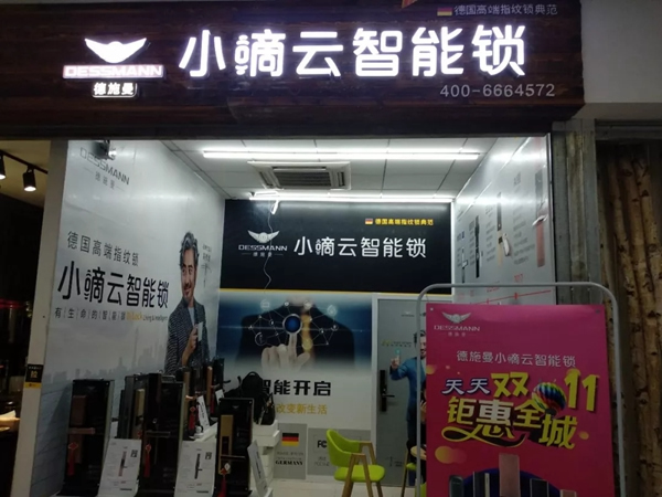 德施曼指纹锁举办开业+双11活动，双庆优惠送不停